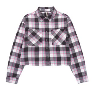 Blusa Mujer Cropped Flannel L/s