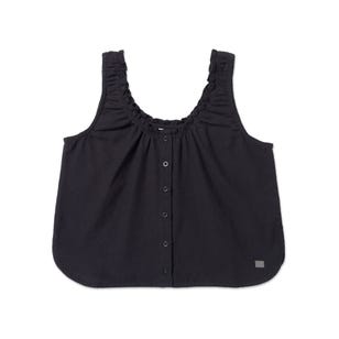 Blusa Mujer U-neck Button Front