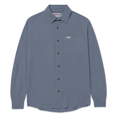 Camisa Hombre Waffle Knit L/s Button Up