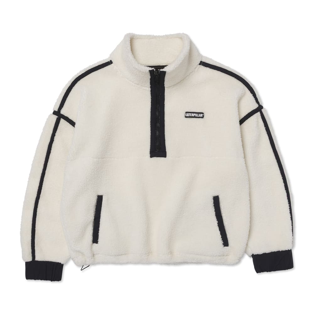 Chompa Mujer Relaxed Half Zip Sherpa Fleece