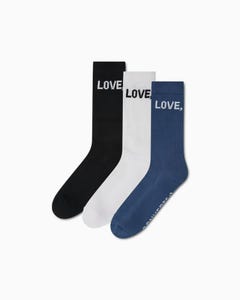 Medias Mujer Pack X3 Crew Love