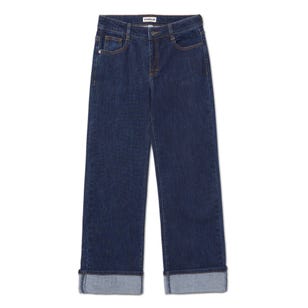 Pantalón Mujer Denim Mid-rise Relaxed Cuff Leg