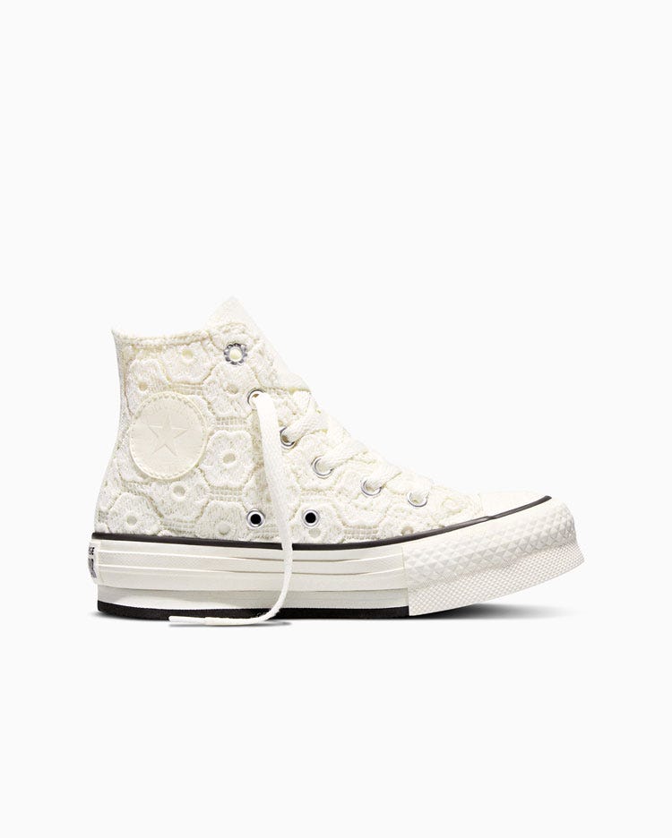 Zapatillas Niña Chuck Taylor All Star Eva Lift Platform Floral Crochet